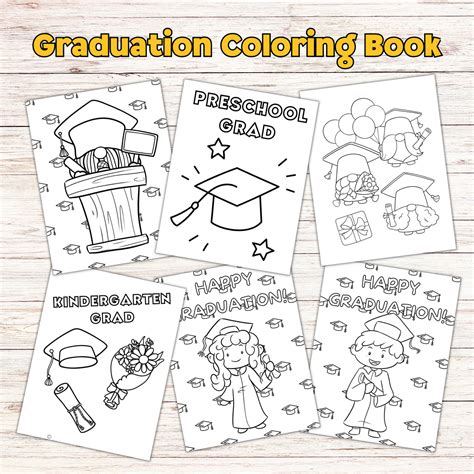 Joyful Kindergarten Graduation Coloring Pages Printable Kids