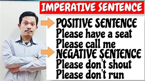 How To Use Imperative Sentence Positive Imperative Negative
