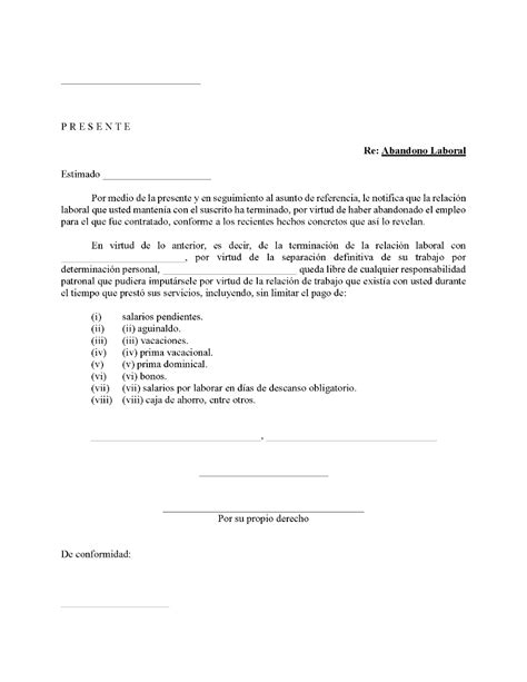 Carta De Despido Justificado Colombia Perodua G