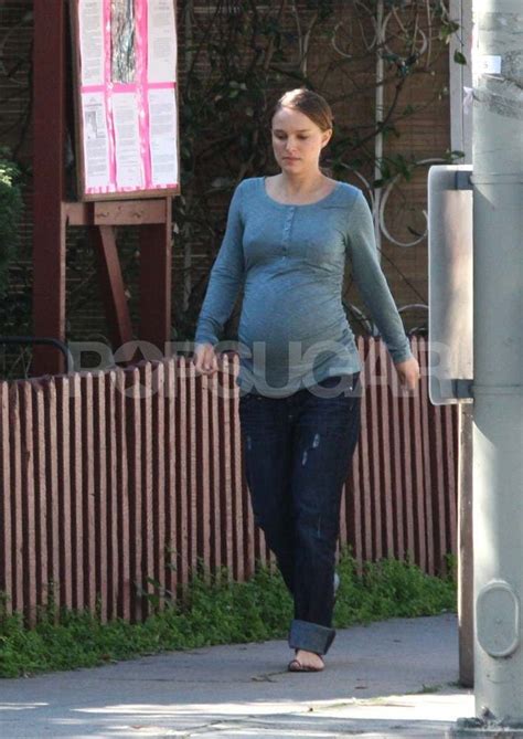 Pictures Of Natalie Portmans Huge Pregnant Stomach In La Popsugar Celebrity