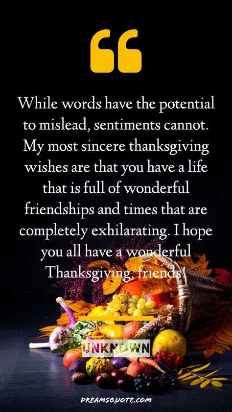 102 Meaningful Thanksgiving Messages For Friends Happy Thanksgiving Dreams Quote