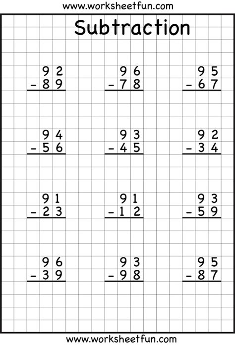 Vedic mathematics, which simplifies arithmetic and algebraic operations. subtraction regrouping | School worksheets, 2nd grade math ...