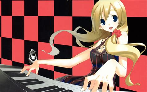 Wallpaper Illustration Anime Cartoon Rose Piano K On Toy Girl