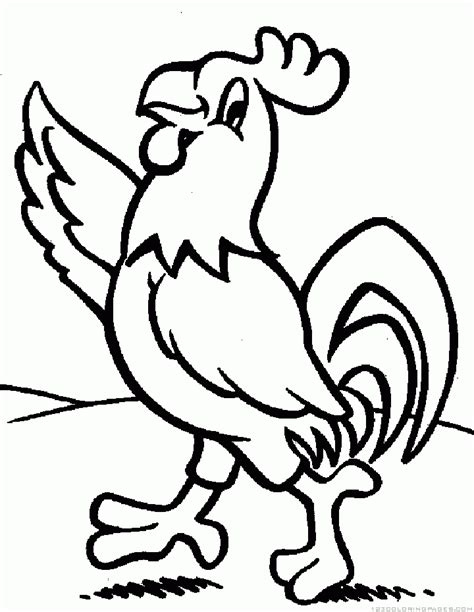 Printable coloring pages for kids and adults. Rooster Coloring Pages - Part 5