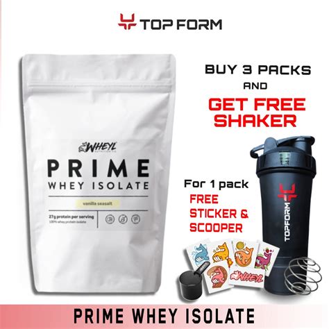 Prime Whey Protein Isolate Free Shaker Per Packs Free Scooper
