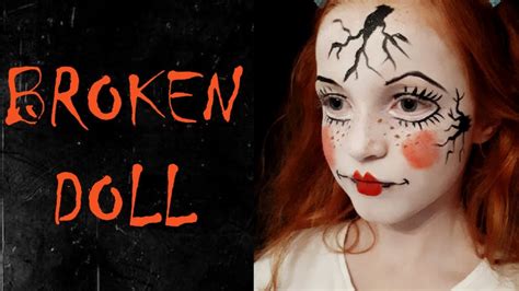 Broken Doll Face Painting Halloween Face Painting Ideas Youtube