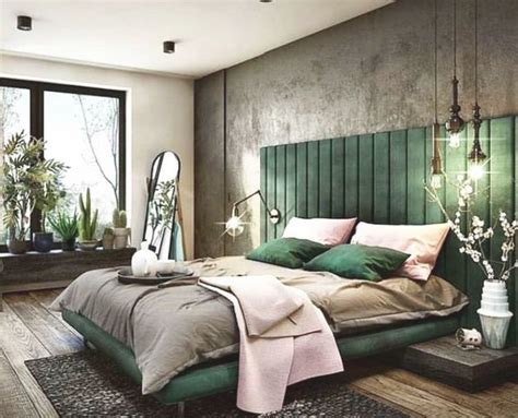 Cozy Green Bedroom Beautiful Bedroom Design Channel Tufted Bed High