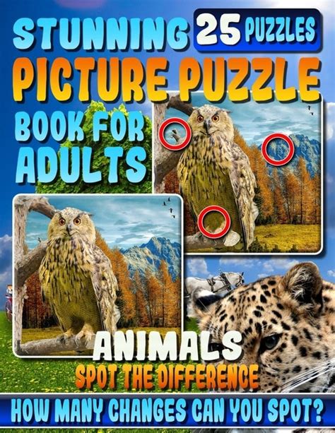 Stunning Picture Puzzle Books For Adults Animals Spot The Difference