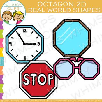 This design is for beginners where they put the dots in a square pattern and connect it through the lines and curves. Octagon Real Life Objects 2D Shapes Clip Art by Whimsy ...