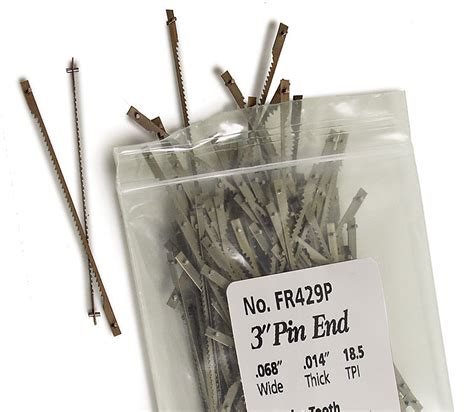 3 In Pin End Blades 144 Per Pack 144 Scroll Blades Per Pack