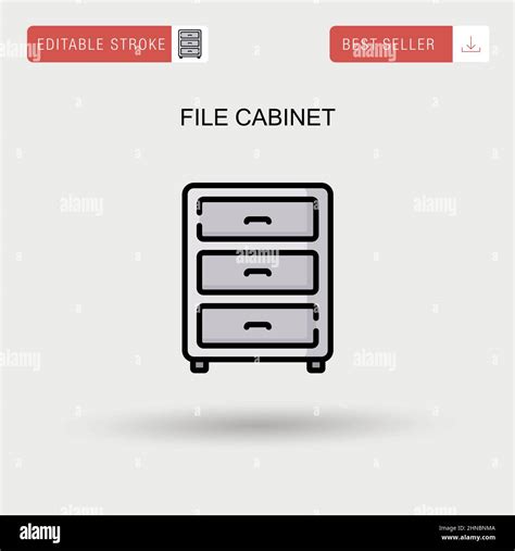 File Cabinet Simple Vector Icon Stock Vector Image And Art Alamy