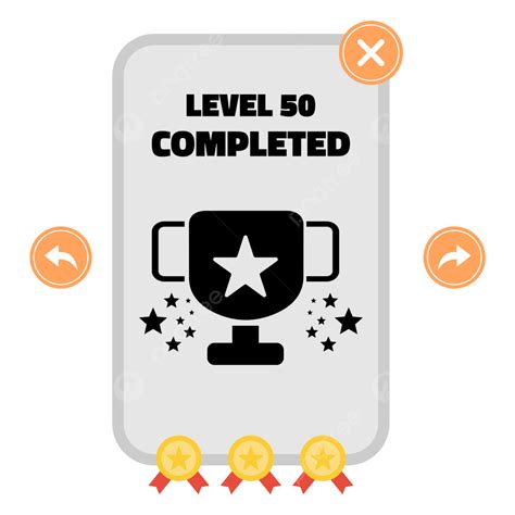 Level Complete Vector Design Images Game Level Completed With Silver