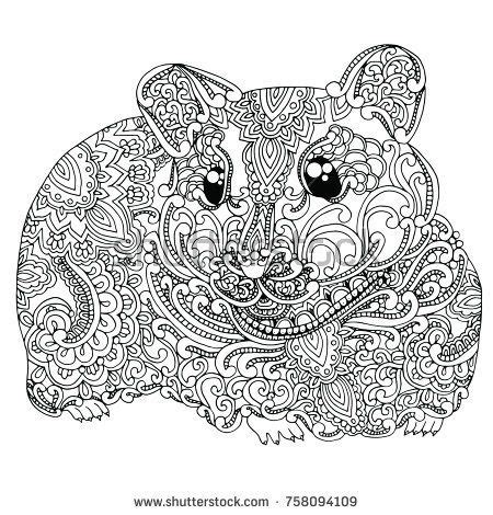 Adult Coloring Pages Mandala Hamster Ovnoconwitt