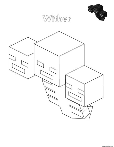 Coloriage Wither Minecraft