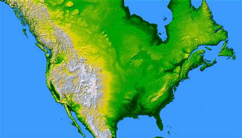 Elevation Map Of North America Large World Map Images And Photos Finder