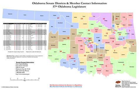 Osu Rural Health Oklahoma Senate Districts And Member Contact
