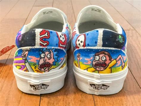 Pickle Rick And Morty Slip On Vans The Custom Movement Fabric