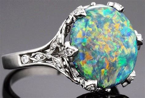 Black Opal And Diamond Ring By Tiffany And Co Via Diamonds In The