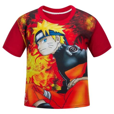 2018 Naruto Uzumaki T Shirts Summer Top Tees Cotton Boys Clothes Kids