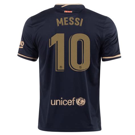 Nike Youth Barcelona Lionel Messi 10 Jersey Away 2021 Soccerevolution