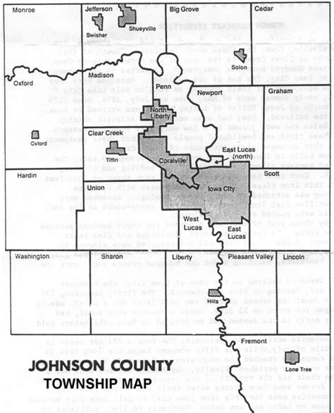 Johnson Co Township Map