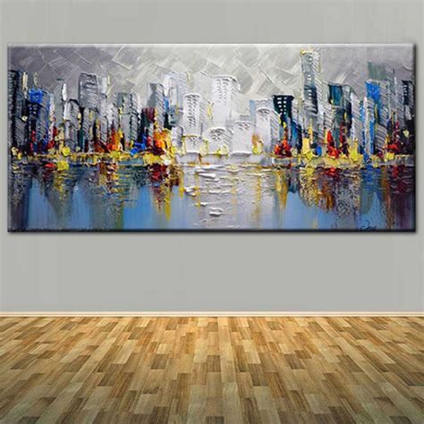 Modern Hand Painted Abstract Oil Impasto Canvas Oil Painting Abstract