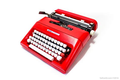 Qwerty Typewriter Velentine Red Olivetti Lettera 35 Vintage Typewriter Portable Typewriter