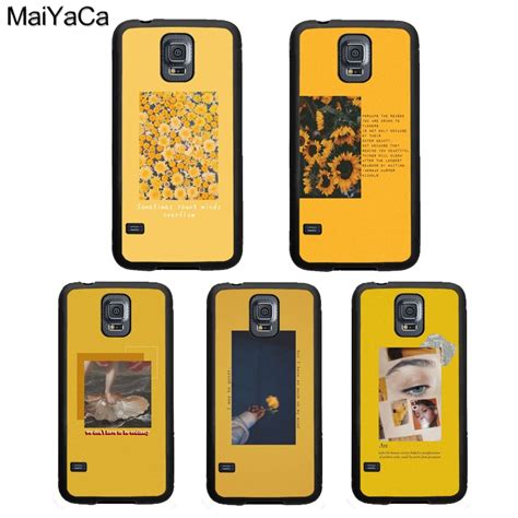 Maiyaca Yellow Aesthetic Art Pattern Phone Case For Samsung Galaxy S9