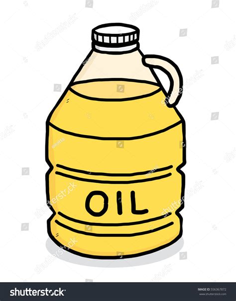 Vegetable Oil Bottle Cartoon Vector Illustration Stock Vector Royalty