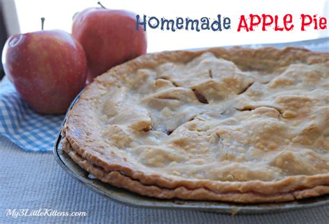 Feel free to adjust according to what flavors you like. Homemade Apple Pie - My 3 Little Kittens