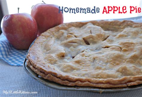 Before even starting to bake an apple pie the lesson begins in either the fruit market or grocery set up your counter space and bring out all the items you will need to make the apple pie with your. Homemade Apple Pie - My 3 Little Kittens