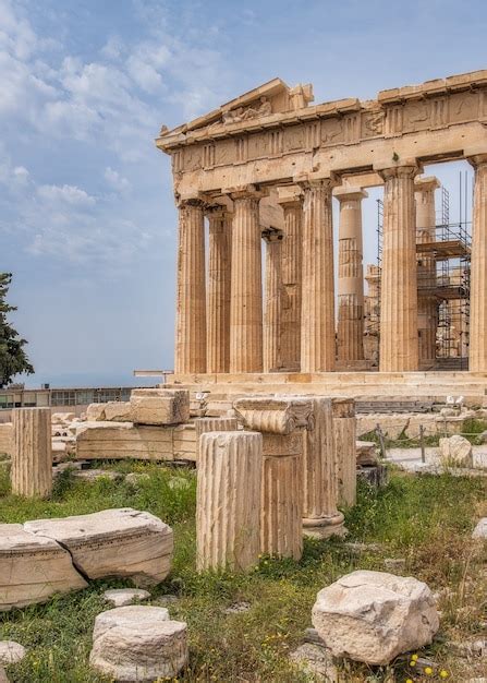 Staro Ytne Greckie Ruiny Na Akropolu W Atenach W Grecji Darmowe Zdj Cie