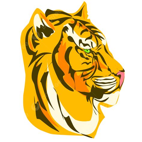 Cute Tiger Head Clipart Transparent Background Tiger Head Side Face