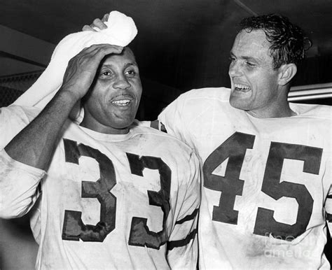 The Philadelphia Eagles Ollie Matson And Don Burroughs After A Win