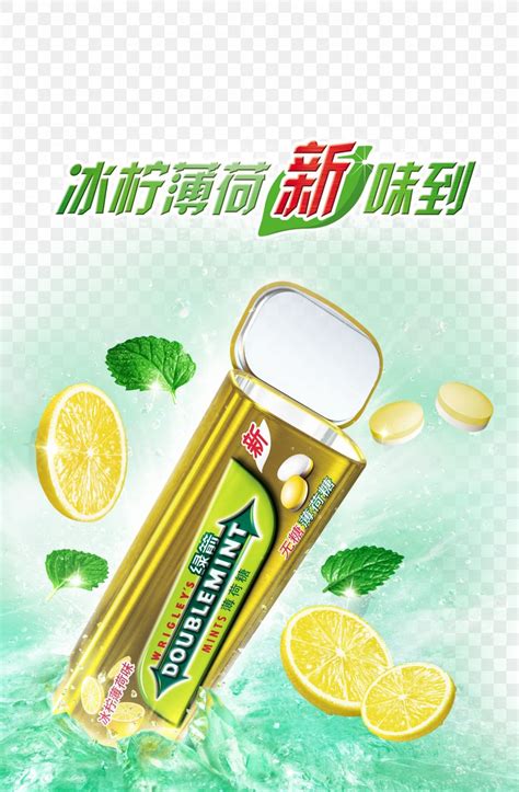 Chewing Gum Mentha Spicata Doublemint Extra PNG 2280x3480px Chewing