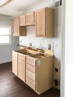 Your next option is to stain the cabinets, or add a veneer. How to Paint Unfinished Cabinets | Unfinished cabinets, Unfinished kitchen cabinets, Plywood ...