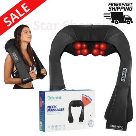 Belmint Shiatsu Massager With Heat 8 Deep Kneading Nodes For Neck For Sale Online Ebay