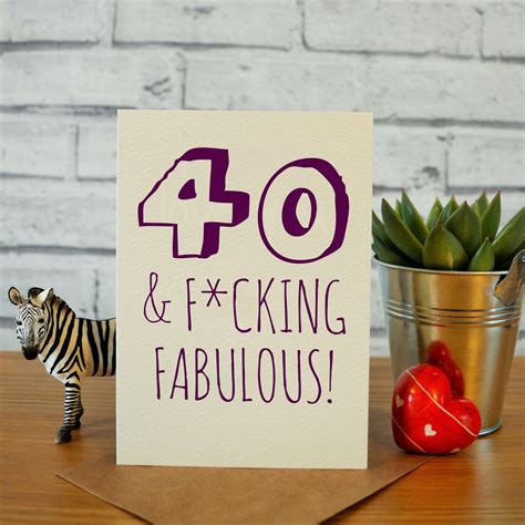 funny 40th birthday card rude 40th birthday card40th etsy