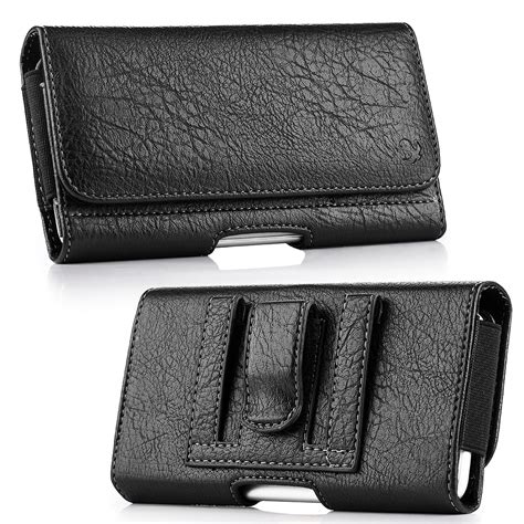 Luxmo Horizontal Leather Pouch Belt Case Cover Genuine Leather Pouch