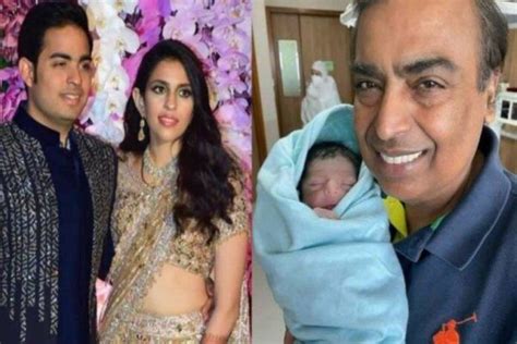 Akash Shloka Become Parents See Babys First Pic With Mukesh Ambani