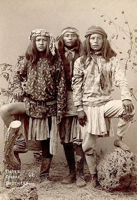Three Apache Brothers 1880s Photo By A Miller Source National
