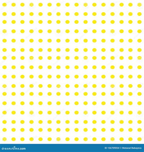 Yellow Polka Dot Pattern Vectorpunten Naadloos Versieren Voor Het