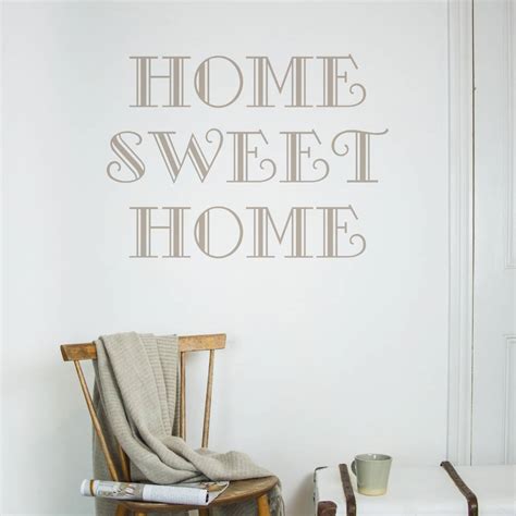 Home Sweet Home Wall Sticker By Nutmeg