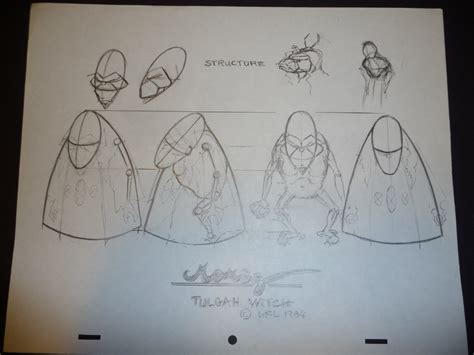 Ewoks Morag Original Sculpture Sheet In Shane Turgeon S Animation Art Star Wars Comic Art