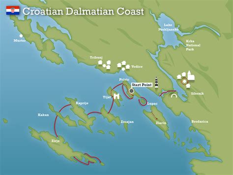 Croatia zagreb maps croatian map islands dalmatia croatiatraveller road kvarner karlovac destinations. Swimming Holidays Dalmatian Coast Croatia | SwimTrek