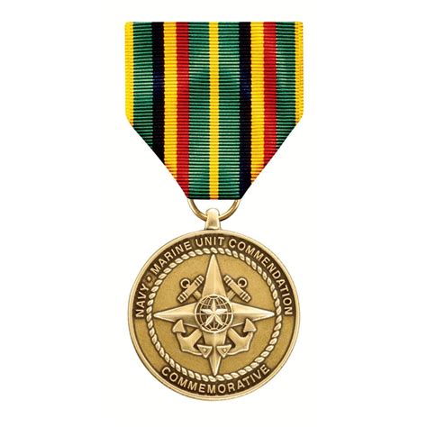 Multicolor Navy And Marine Unit Commendation Commemorative Medal
