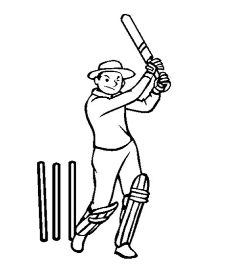 Cricket Match2 Coloring Page Coloring Page And Book For Kids