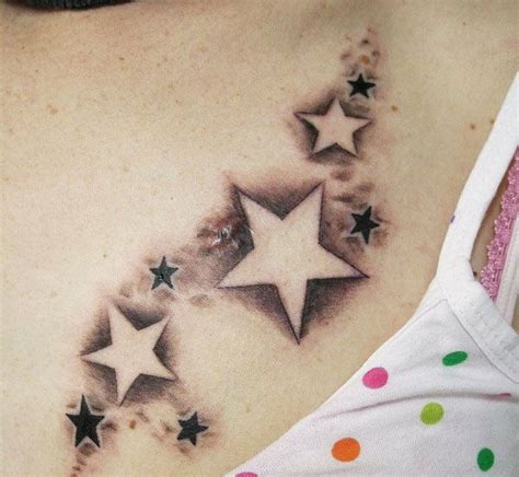 Shaded Background With Negative Space Star Tattoos Star Tattoo