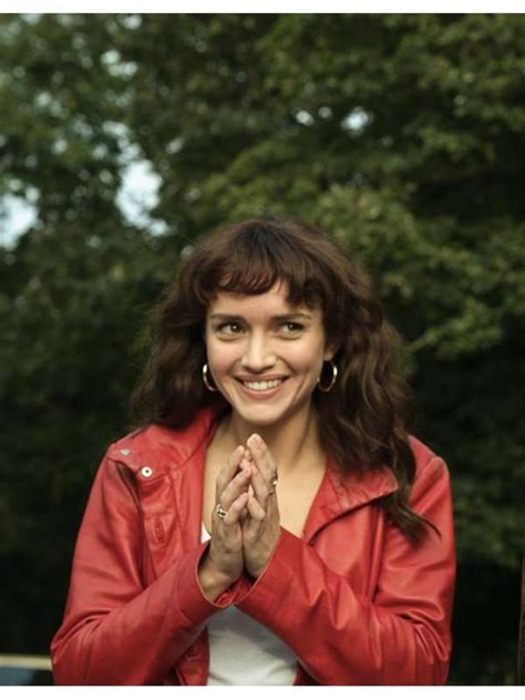 Olivia Cooke Pixie Leather Coat Olivia Cooke Red Coat America Jackets