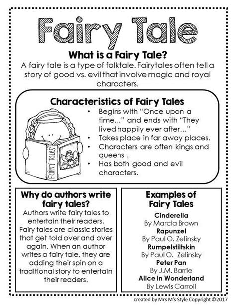 Fairy Tale Definition Characteristics Of Fairy Tales Author Purpose For Writing Fairy Tales